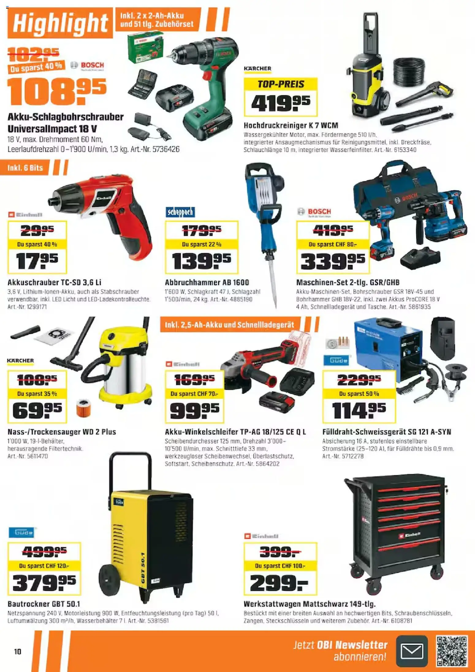 OBI aktionen – gültig ab 18.03.2026 | Seite: 10 | Produkte: Bosch