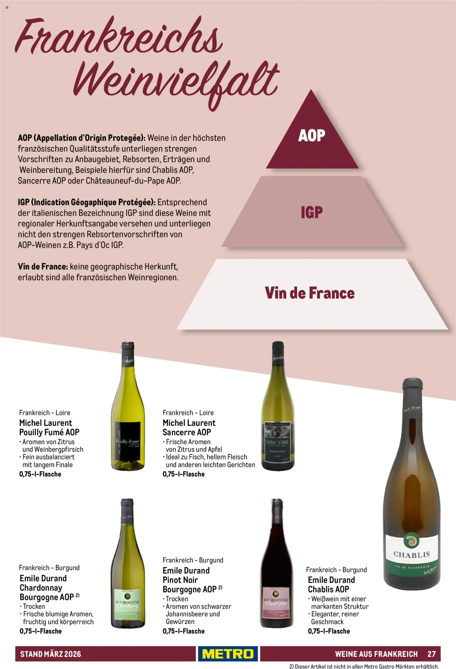 Metro Hauswein-Katalog – gültig ab 03.03.2026 | Seite: 27 | Produkte: Weißwein, Äpfel, Fleisch