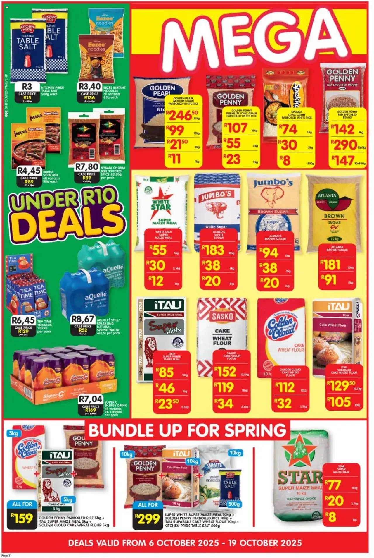 New Shoprite catalogue – valid from 06.10.2025 | Page: 2 | Products: Sim, Case, Rice, Noodles