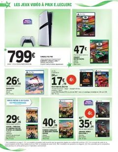 E.Leclerc - Prévisualisation de SÉLECTION DE JEUX PS5, Crystal Dynamics - Aspyr - Outright Games Aventure - Sport. Le jeu NBA Bounce PS5 au prix de 35€ avec un avantage immédiat de 13€ soit 22€. Dès 16 ans. valide à partir de 02.12.2025 | Page: 44 | Produits: Vidéo, Xbox, Jeux