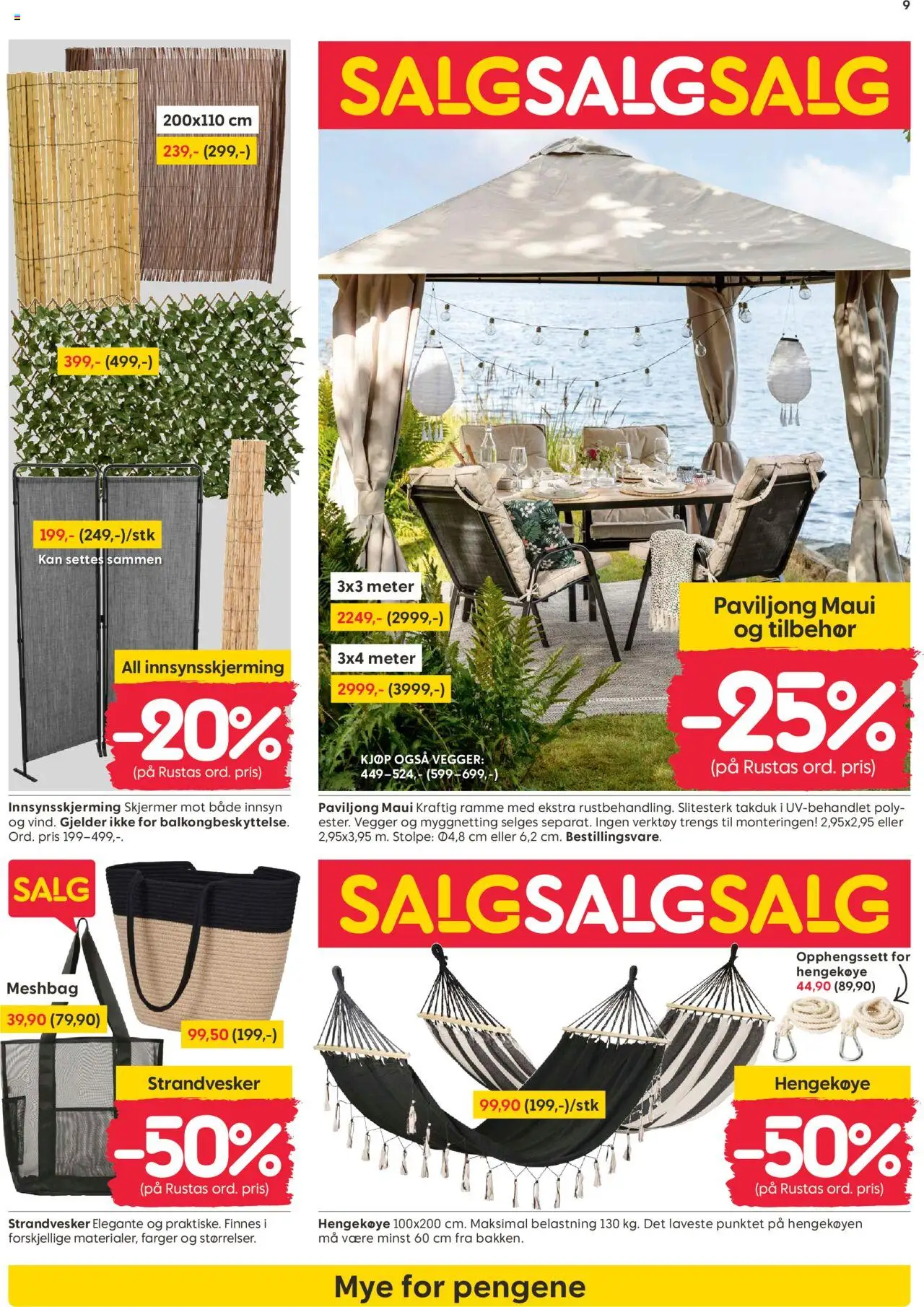  | Side: 9 | Produkter: Hengekøye, Paviljong