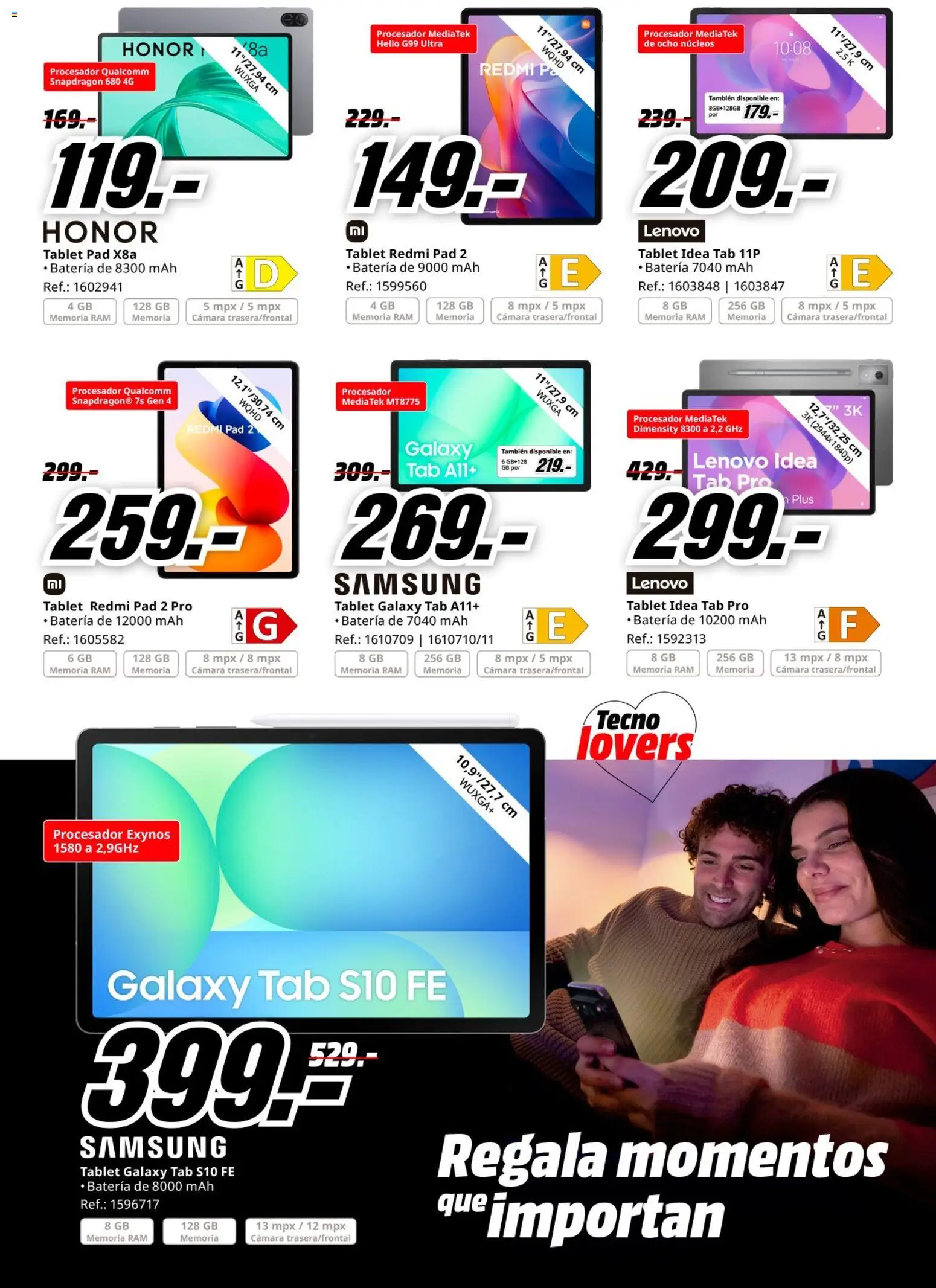 Media Markt folleto │ válido desde el 02.02.2026 | Página: 8 | Productos: Tablet, Cámara, Batería