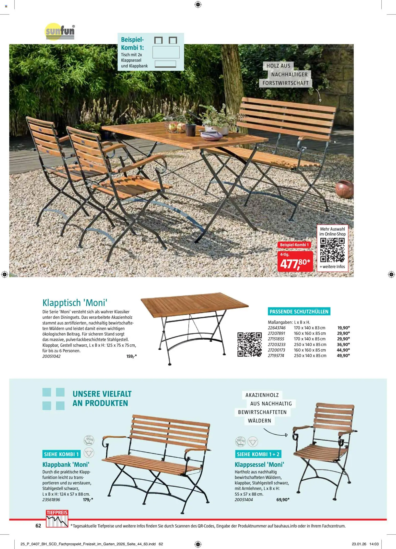 Bauhaus Freizeit im Garten gültig ab 01.05.2026 | Seite: 62 | Produkte: Tisch