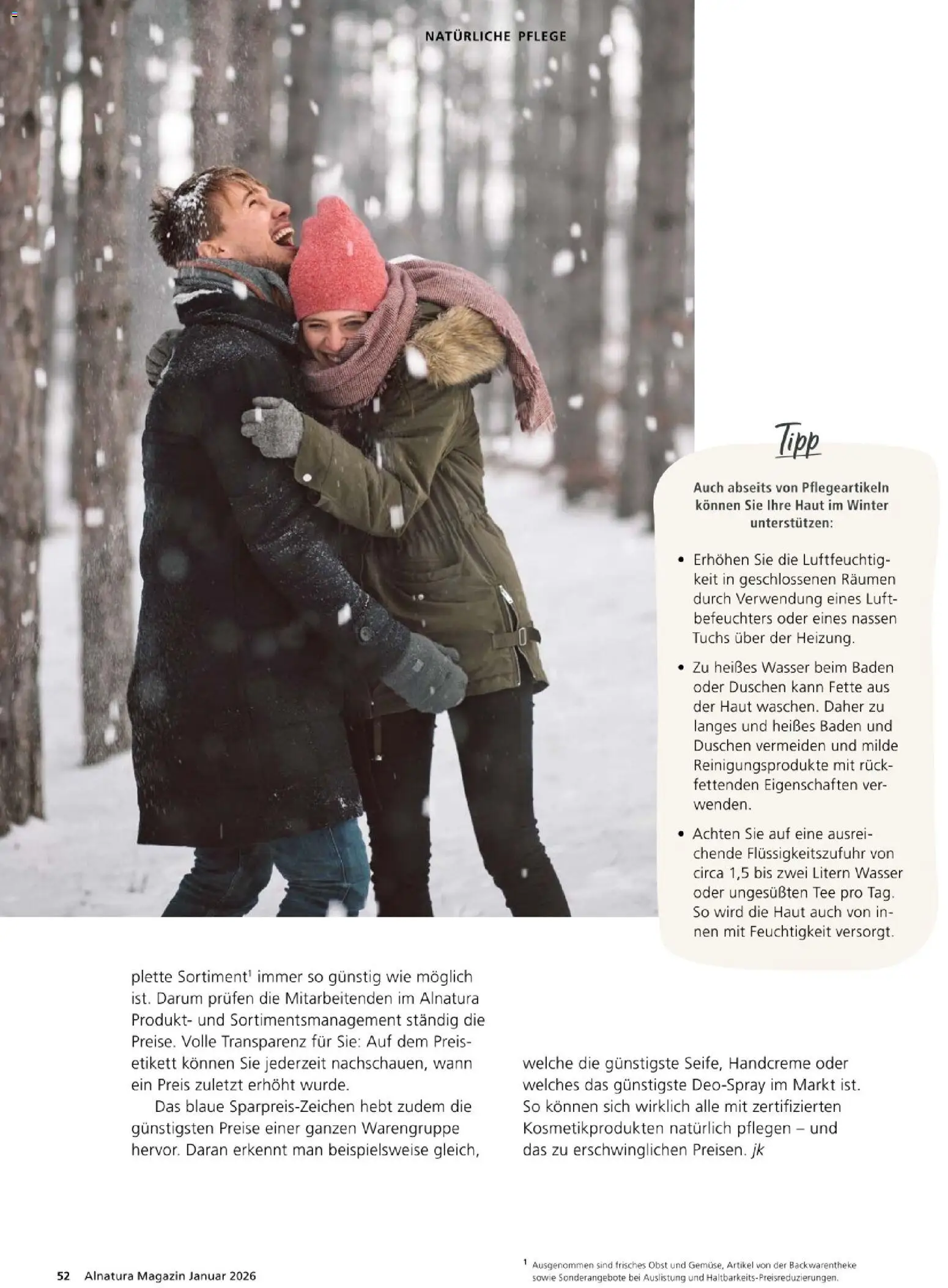 Alnatura Prospekt – gültig ab 01.01.2026 | Seite: 52 | Produkte: Wasser, Obst, Deospray, Tee