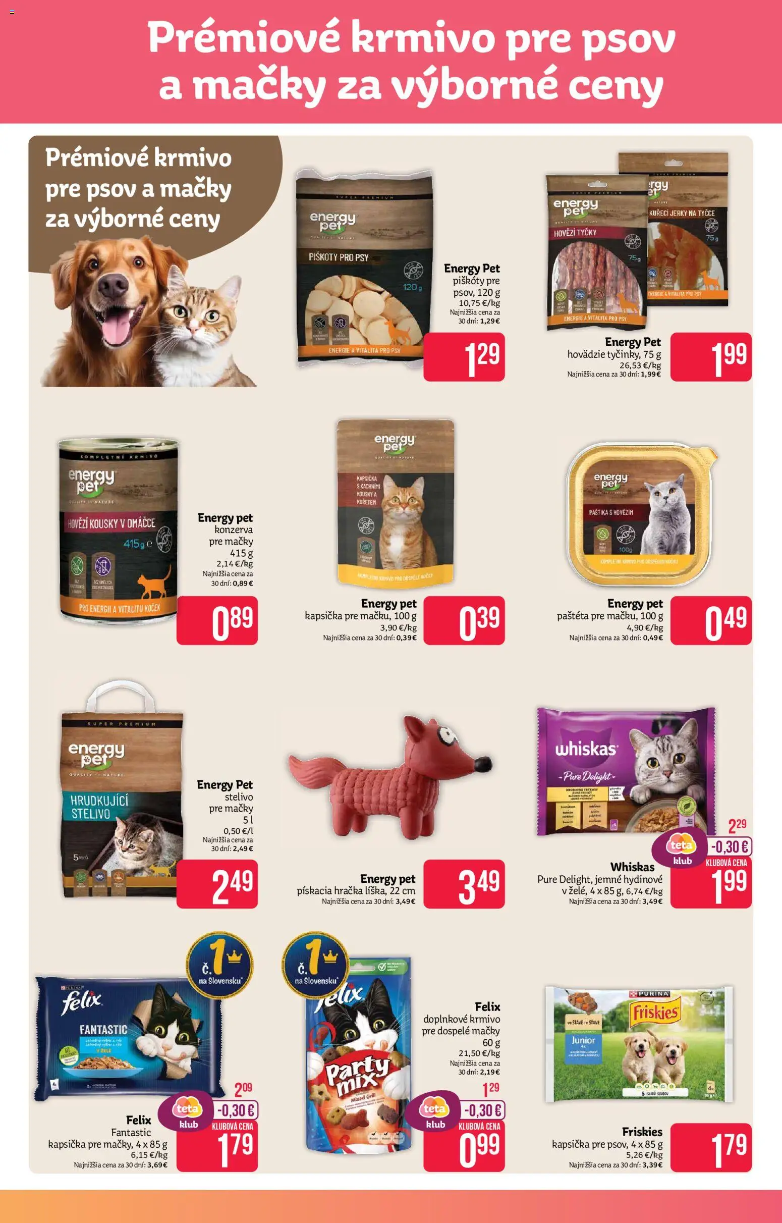 Nové Teta drogerie akcie – leták je platný od 16.02.2026 | Strana: 13 | Produkty: Felix, Friskies, Whiskas