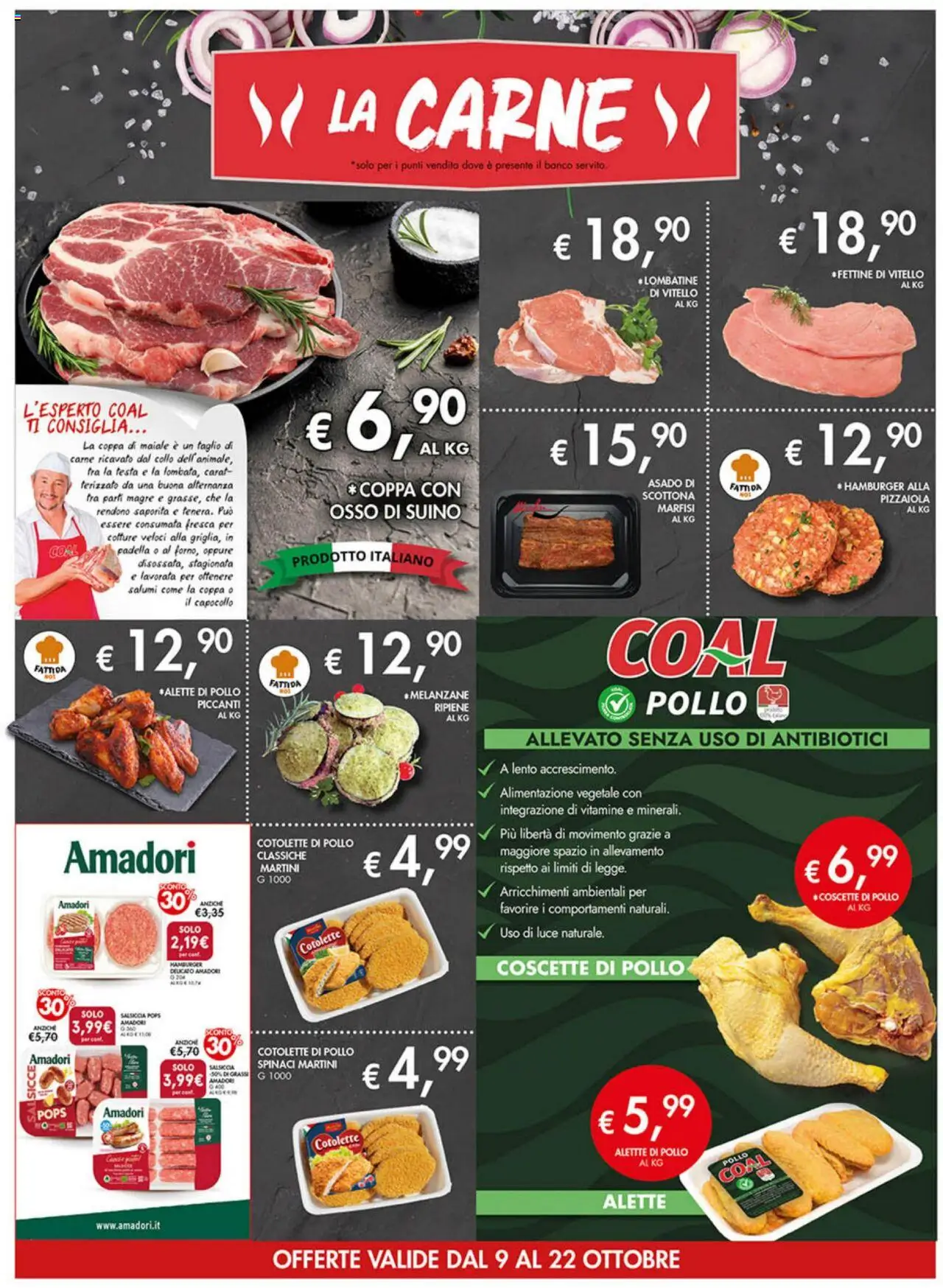 Volantino Coal del 09.10.2025 | Pagina: 4 | Prodotti: Maiale, Suino, Salsiccia, Vitello