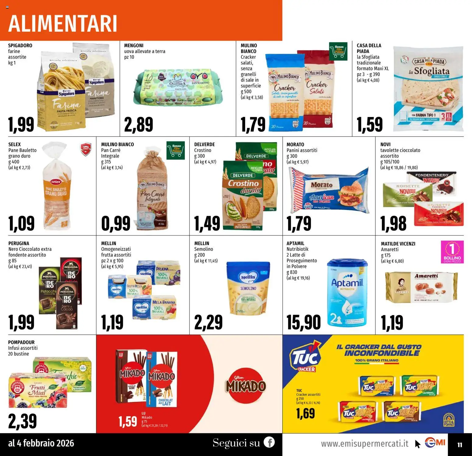 Volantino EMI del 22.01.2026 | Pagina: 11 | Prodotti: Frutta, Latte, Olio, Cocco