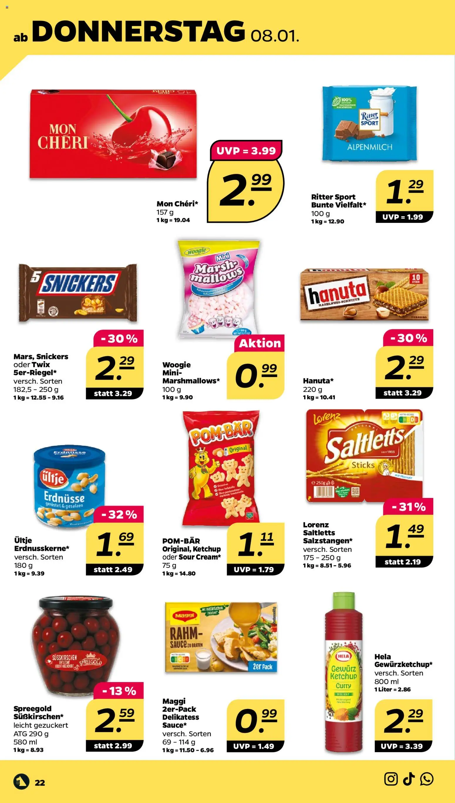 Netto Prospekt 	 – gültig ab 05.01.2026 | Seite: 28 | Produkte: Ritter sport, Snickers, Twix, Ketchup