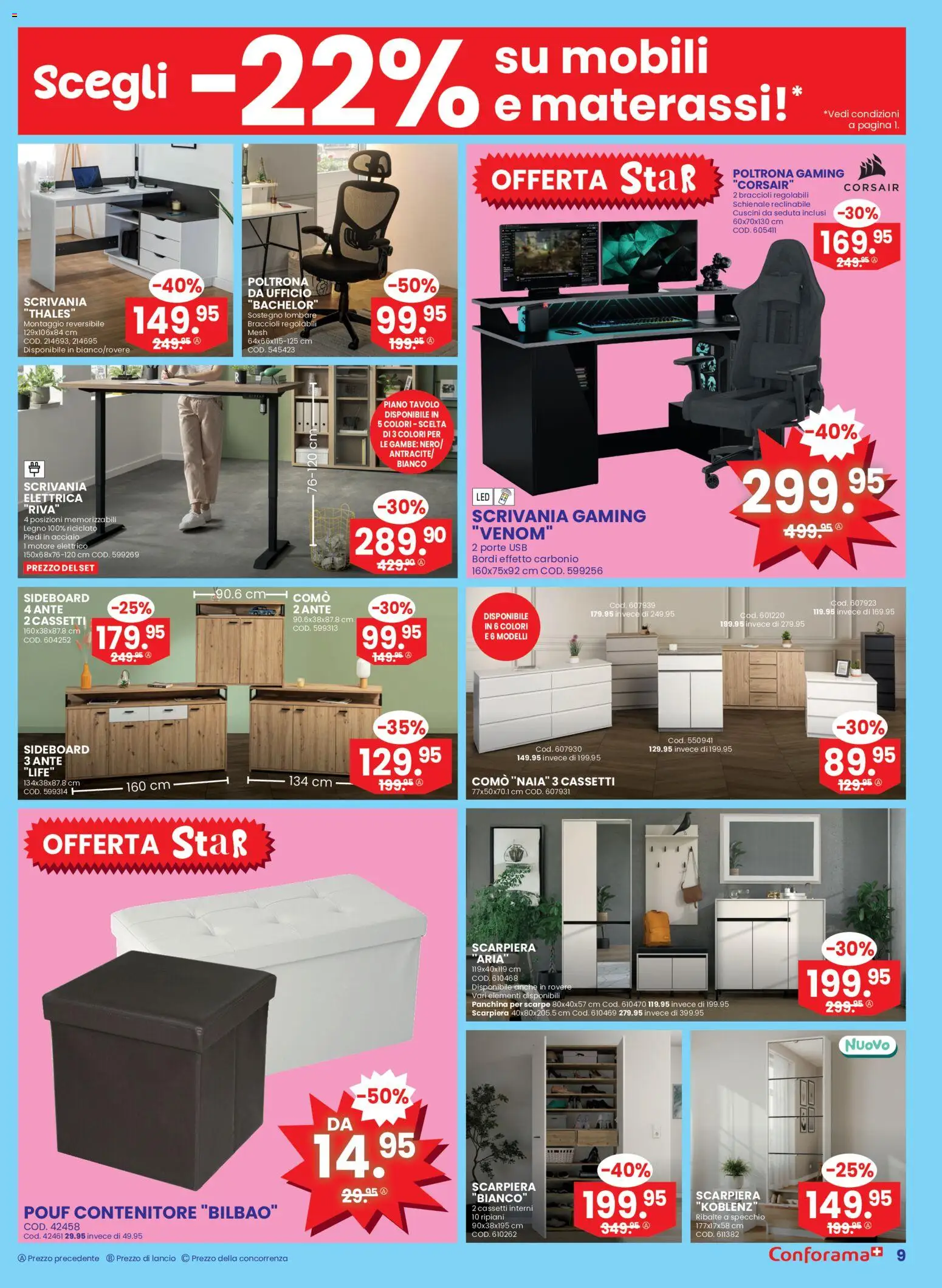 Conforama Aktionen Singles IT – gültig ab 05.11.2025 | Seite: 9 | Produkte: Pouf, Usb, Sideboard