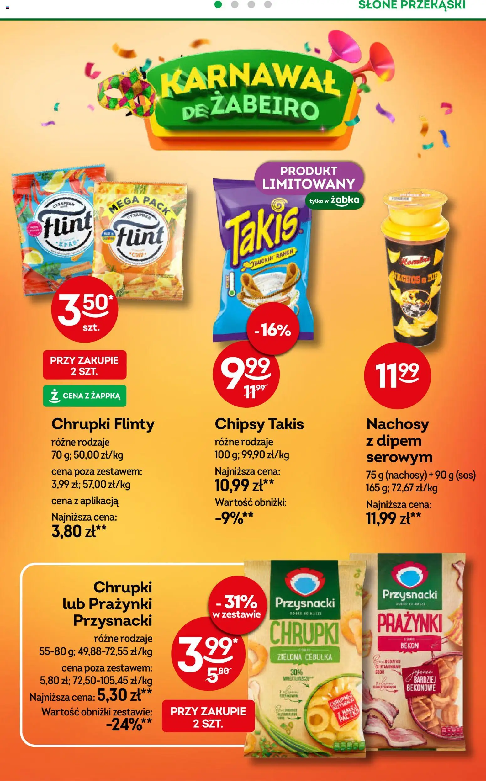 Żabka Gazetka od 30.12.2025 | Strona: 12 | Produkty: Chipsy, Chrupki, Bekon, Sos