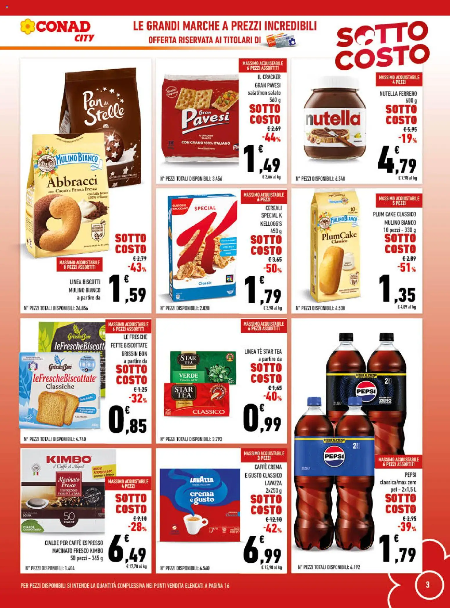 Volantino Conad del 26.02.2026 | Pagina: 3 | Prodotti: Crema, Caffè, Nutella, Macinato