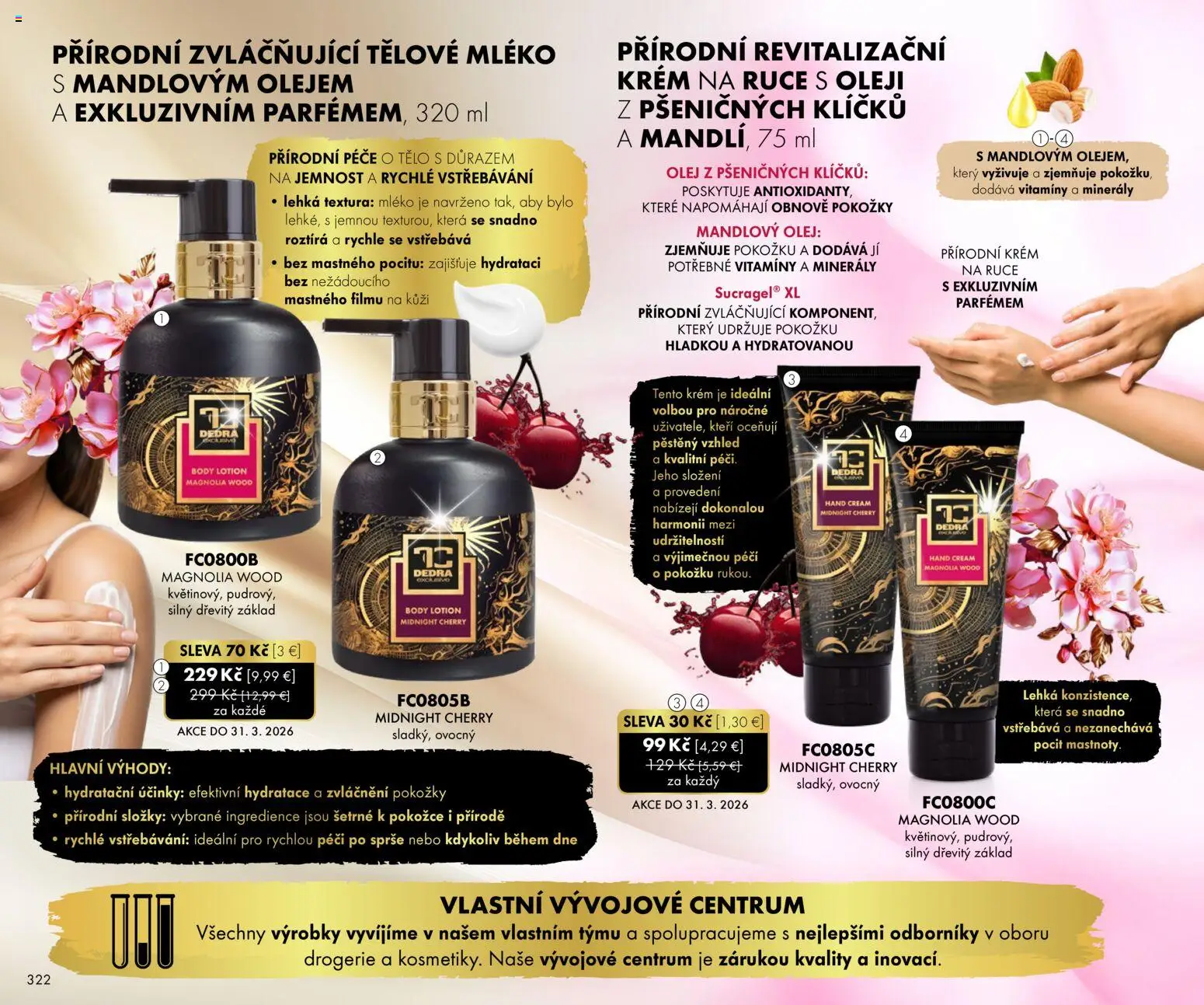 Nové Dedra akcie – leták je platný od 01.03.2026 | Strana: 22 | Produkty: Olej, Mandľový olej, Krém