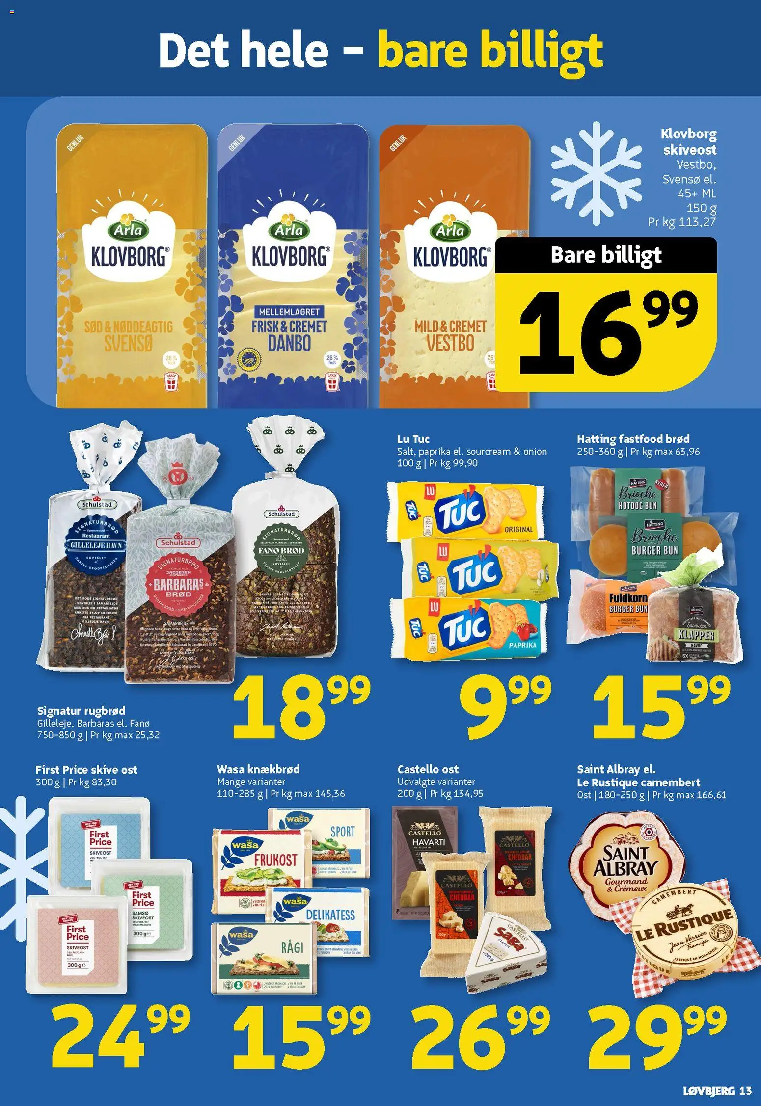 Løvbjerg tilbudsavis – gyldig fra 30.01.2026 | Side: 13 | Produkter: Ost, Brød, Knækbrød, Paprika