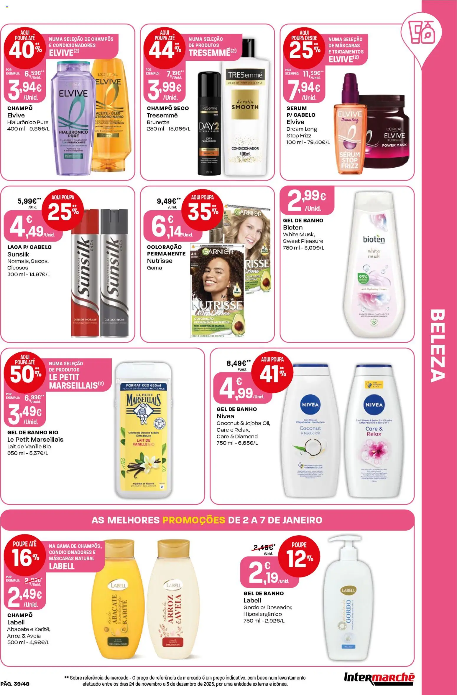Intermarché folheto │ válido de 02.01.2026 | Página: 39 | Produtos: Aveia, Banho, Arroz, Creme