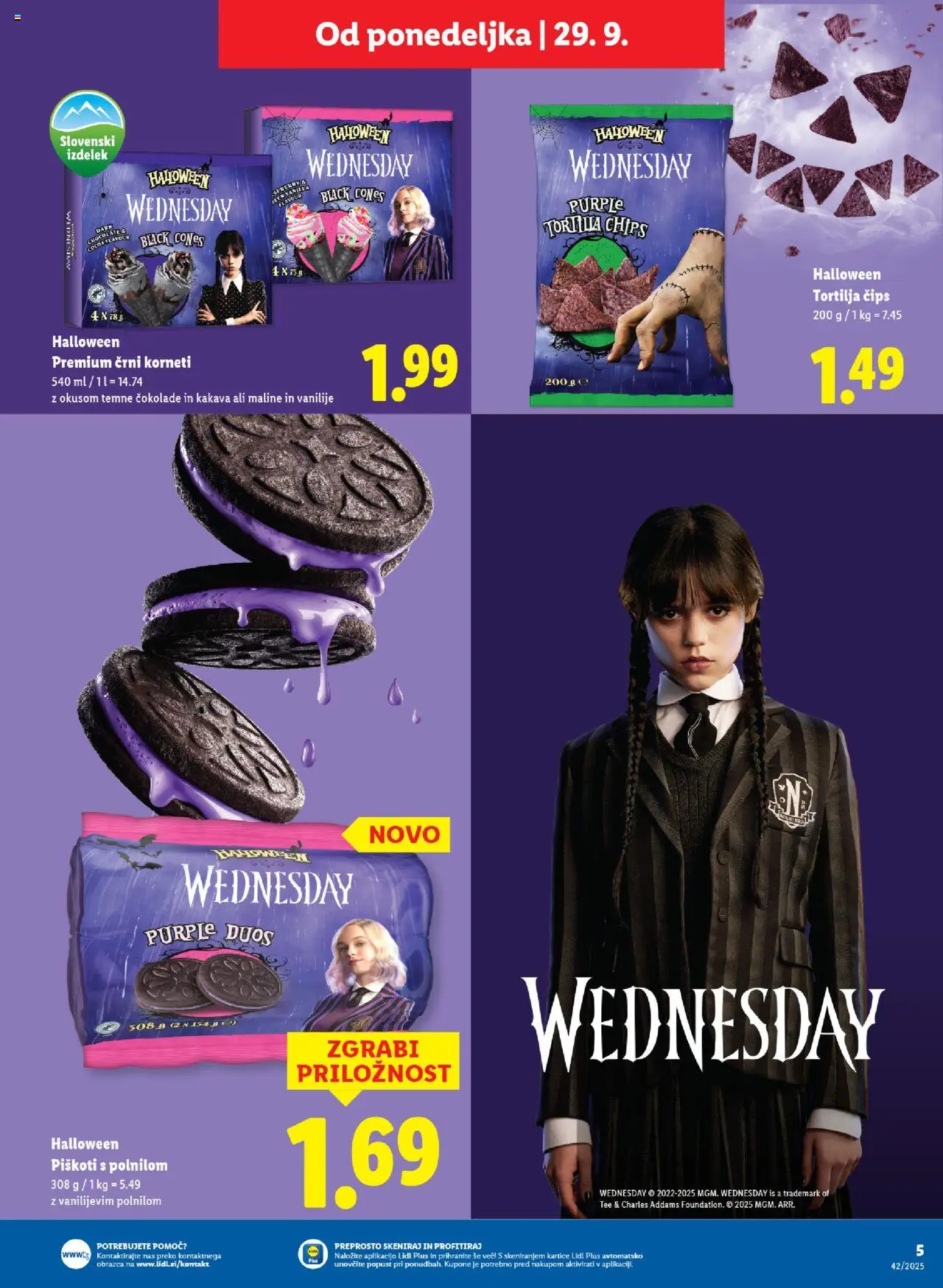 Novi Lidl katalog ponudbe – veljaven od 08.10.2025 | Stran: 5 | Izdelki: Maline, Cips, Piskoti