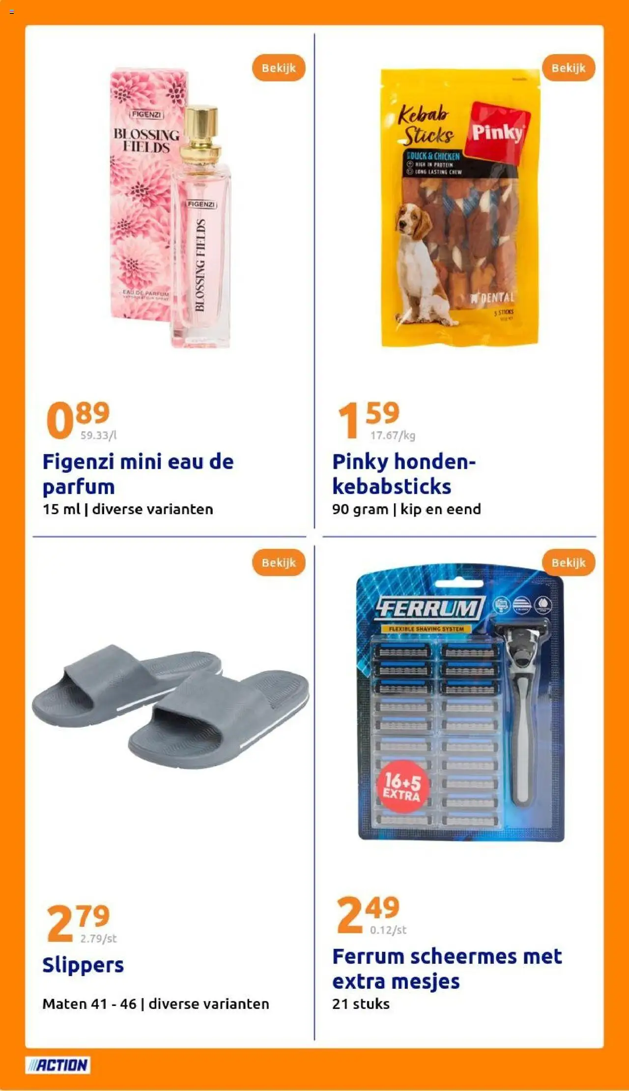  | Pagina: 20 | Producten: Slippers, Scheermes, Kip, Parfum