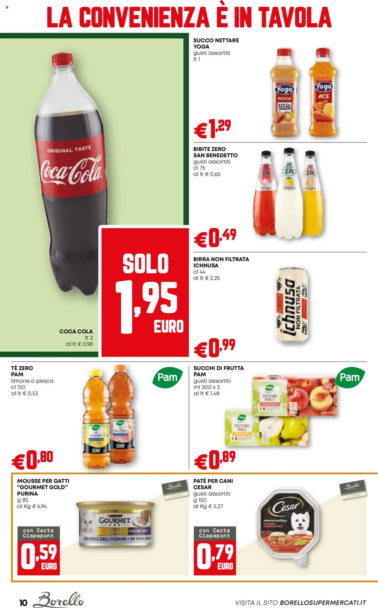 Volantino Borello Supermercati del 09.10.2025 | Pagina: 10 | Prodotti: Pesce, Frutta, Limone, Pesca