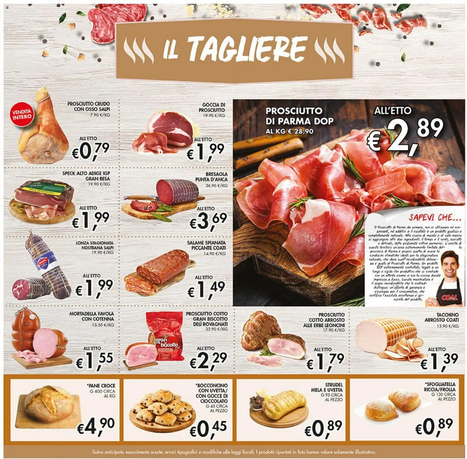 Volantino Coal del 26.03.2026 | Pagina: 7 | Prodotti: Prosciutto Cotto, Cioccolato, Tacchino, Mortadella