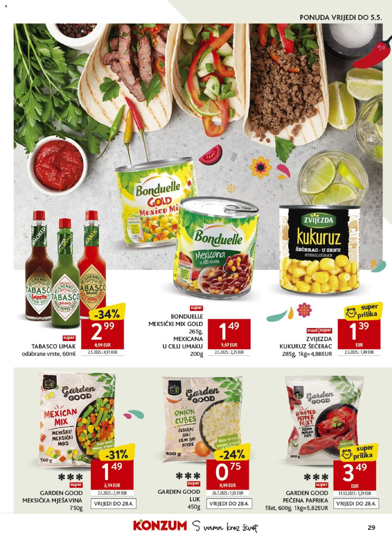 Konzum HR akciós ujság - amely érvényes a következő dátumtól: 22.04.2026 | Oldal: 29 | Termékek: Jalapeno