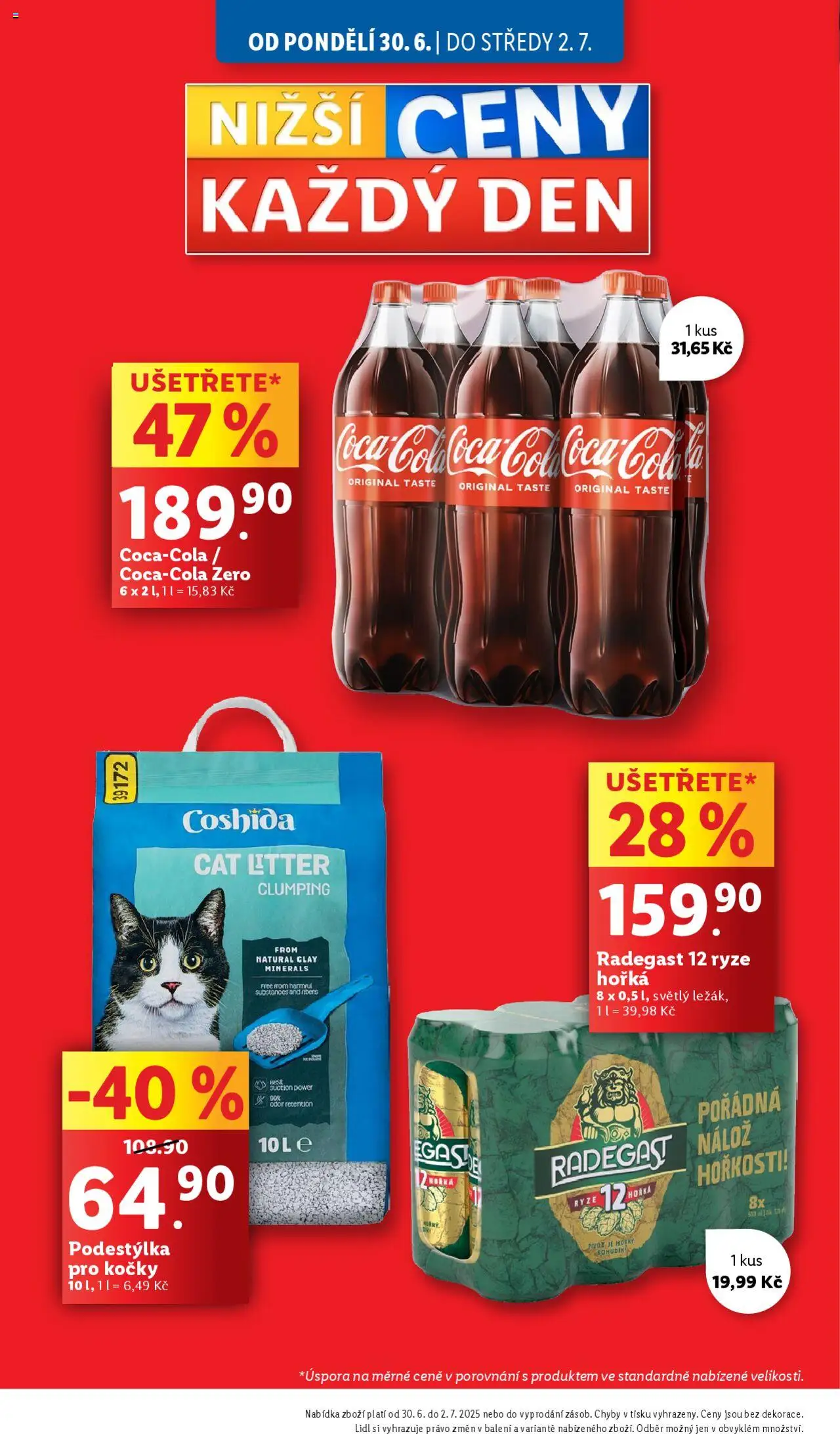 Lidl leták od 30.06.2025 | Strana: 2 | Produkty: Rýže, Radegast 12, Radegast