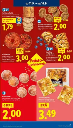 Lidl tarjoukset - Tampere – voimassa 11.09.2025 alkaen | Sivu: 3 | Tuotteet: Mustikka, Salami