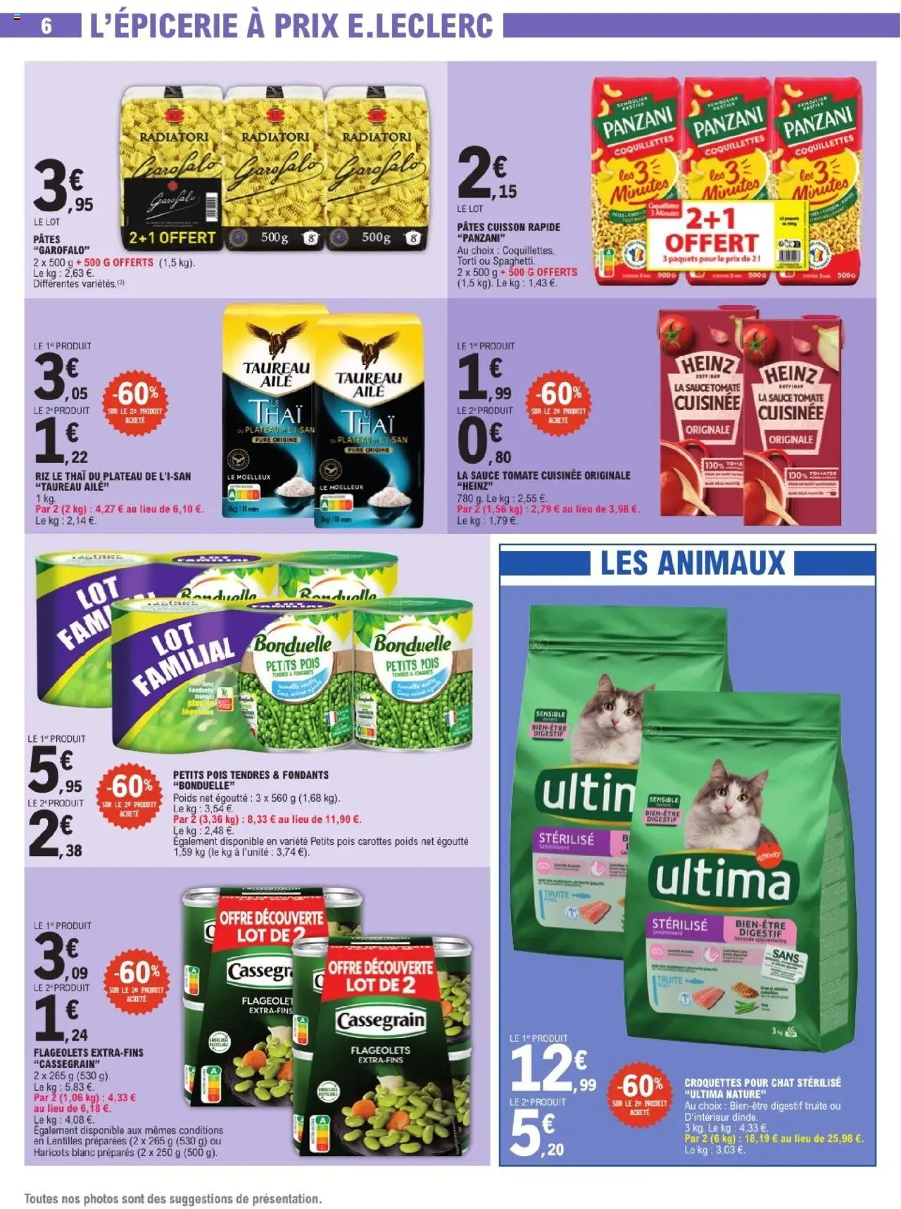  | Page: 6 | Produits: Carottes, Croquettes pour chat sterilise, Tomates, Croquettes pour chat