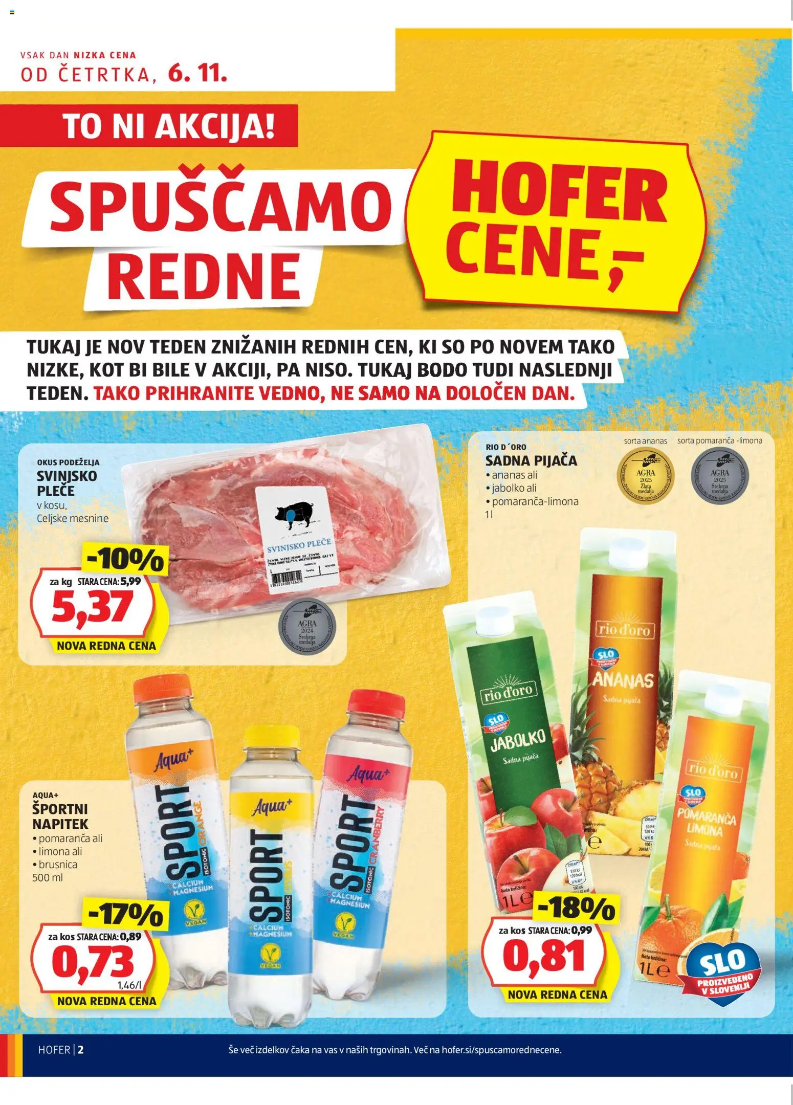Novi Hofer katalog ponudbe – veljaven od 06.11.2025 | Stran: 2 | Izdelki: Kos, Ananas, Limona