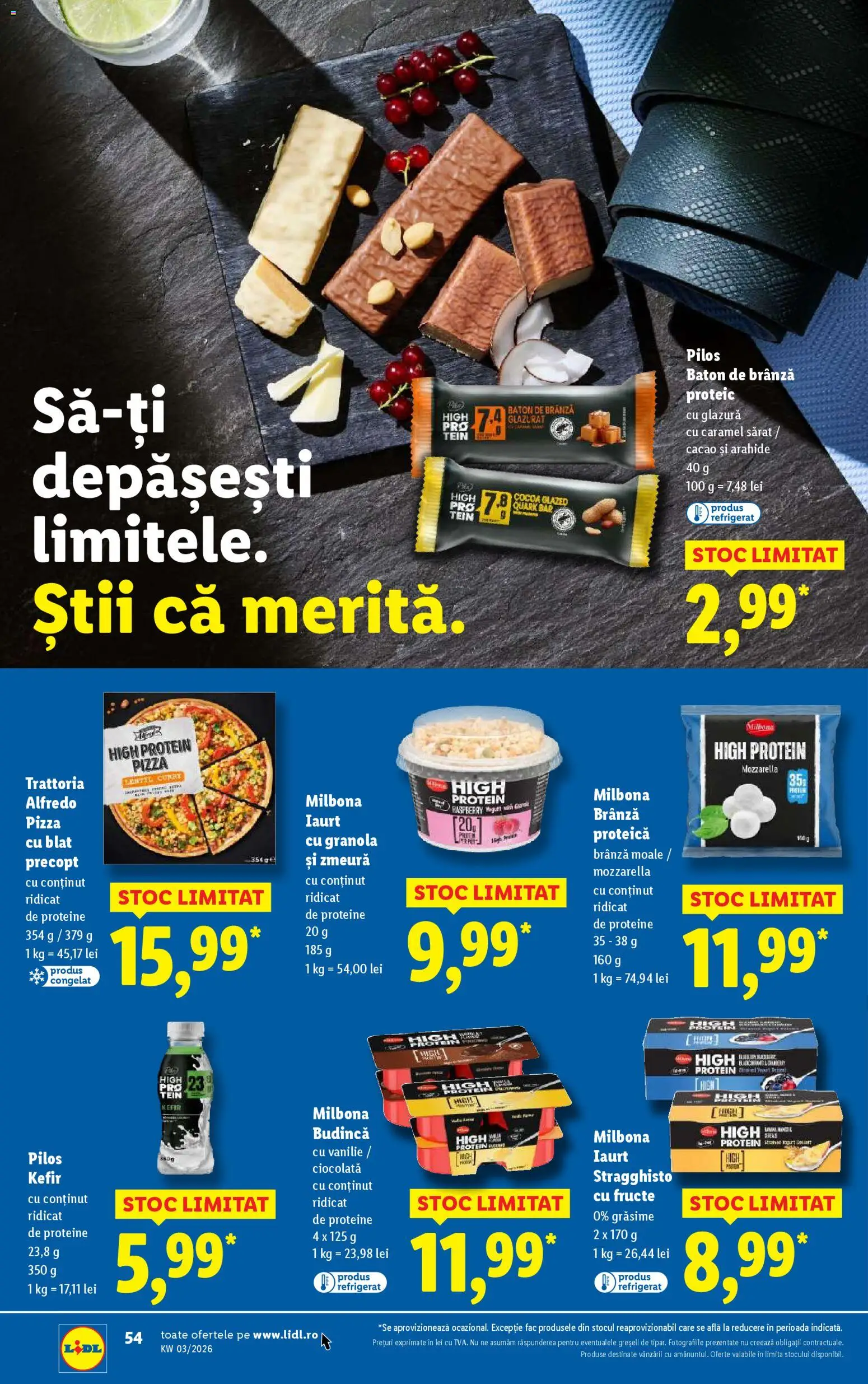 Noul catalog Lidl – valabil de la 12.01.2026 | Pagină: 54 | Produse: Toplar, Arahide, Pizza, Kefir