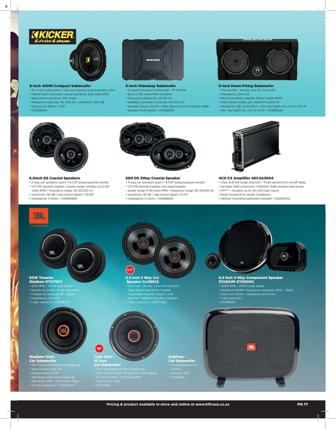 HiFi Corp - Extended Range Catalogue │ valid from 12.02.2024 | Page: 77 | Products: Adapter, Speaker, Box, Foam