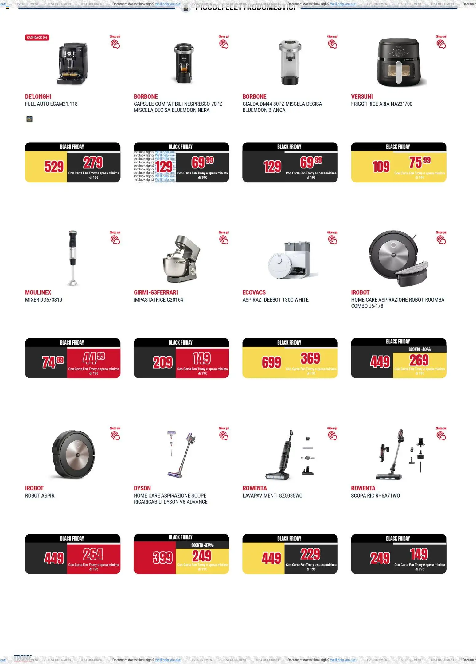 Volantino Trony del 24.11.2025 | Pagina: 21 | Prodotti: Scopa, Mixer, Robot, Dyson