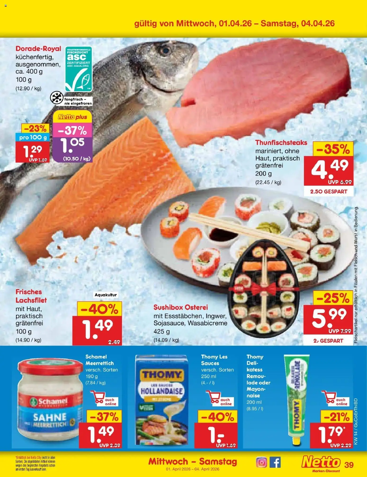 Netto Marken-Discount Prospekt Thiendorf	 – gültig ab 30.03.2026 | Seite: 53 | Produkte: Wurst, Sahne, Fleisch