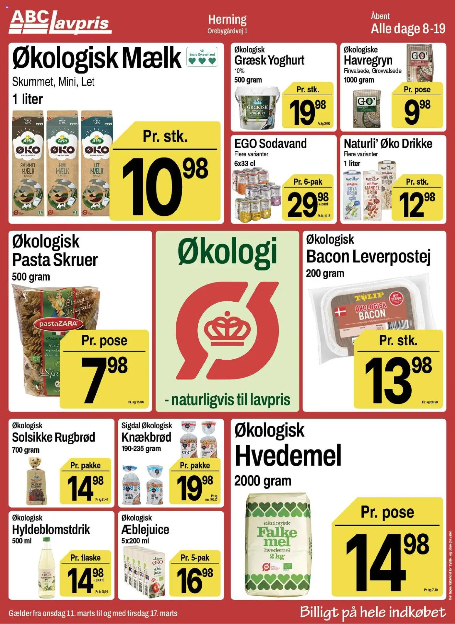 Abc Lavpris tilbudsavis – gyldig fra 11.03.2026 | Side: 3 | Produkter: Mælk, Juice, Æblejuice, Sodavand