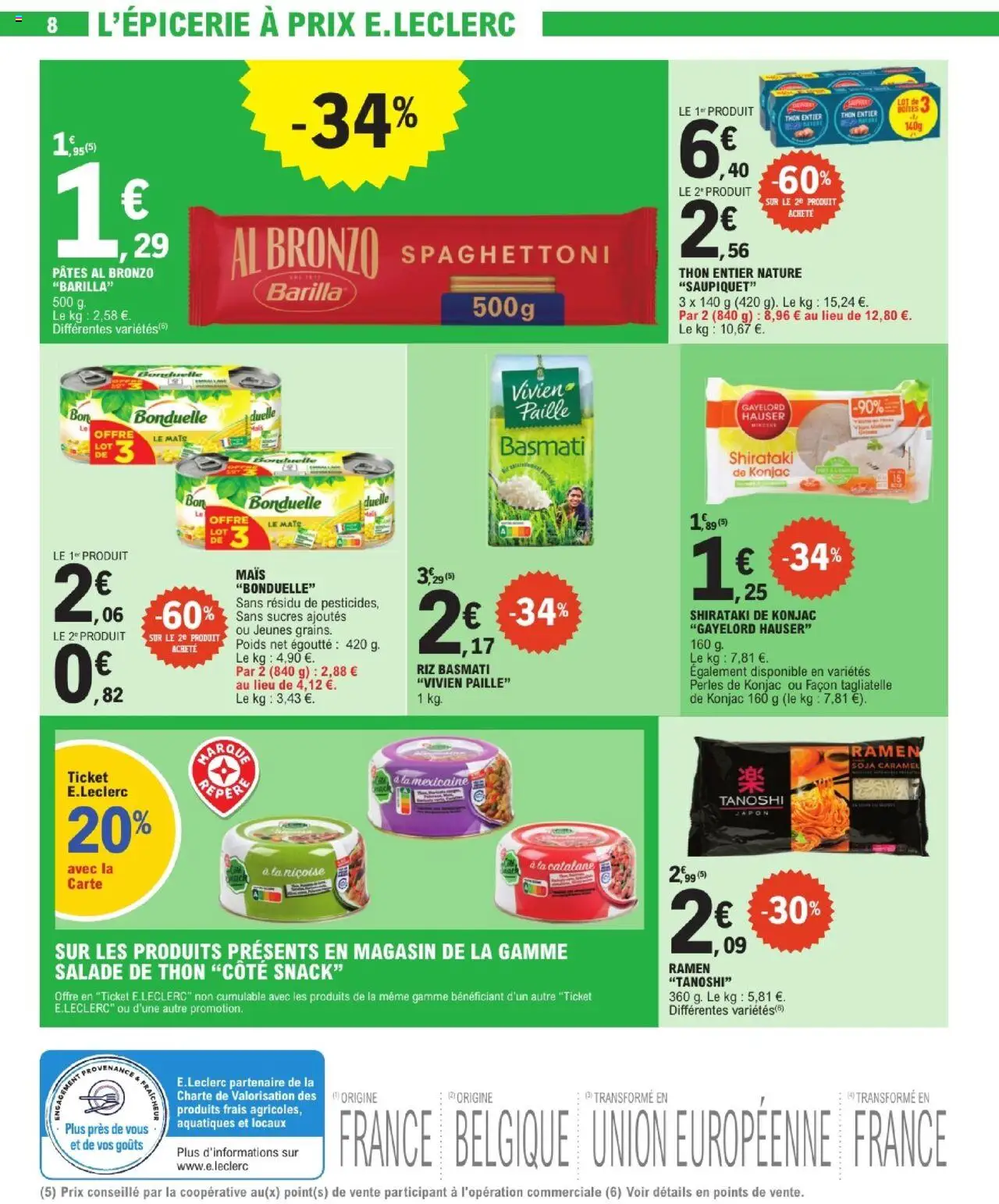  | Page: 8 | Produits: Poids, Mais, Riz, Pâtes