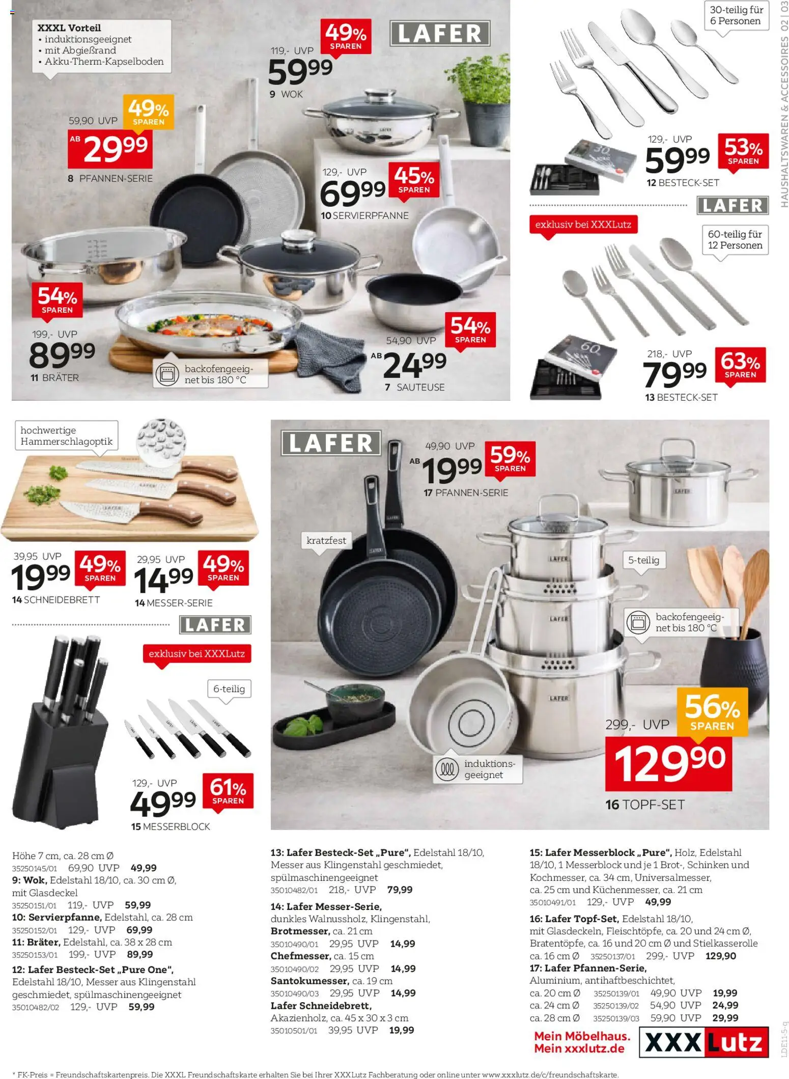 XXXL Lutz Wohnaccessoires – gültig ab 02.11.2025 | Seite: 3 | Produkte: Schinken, Wok