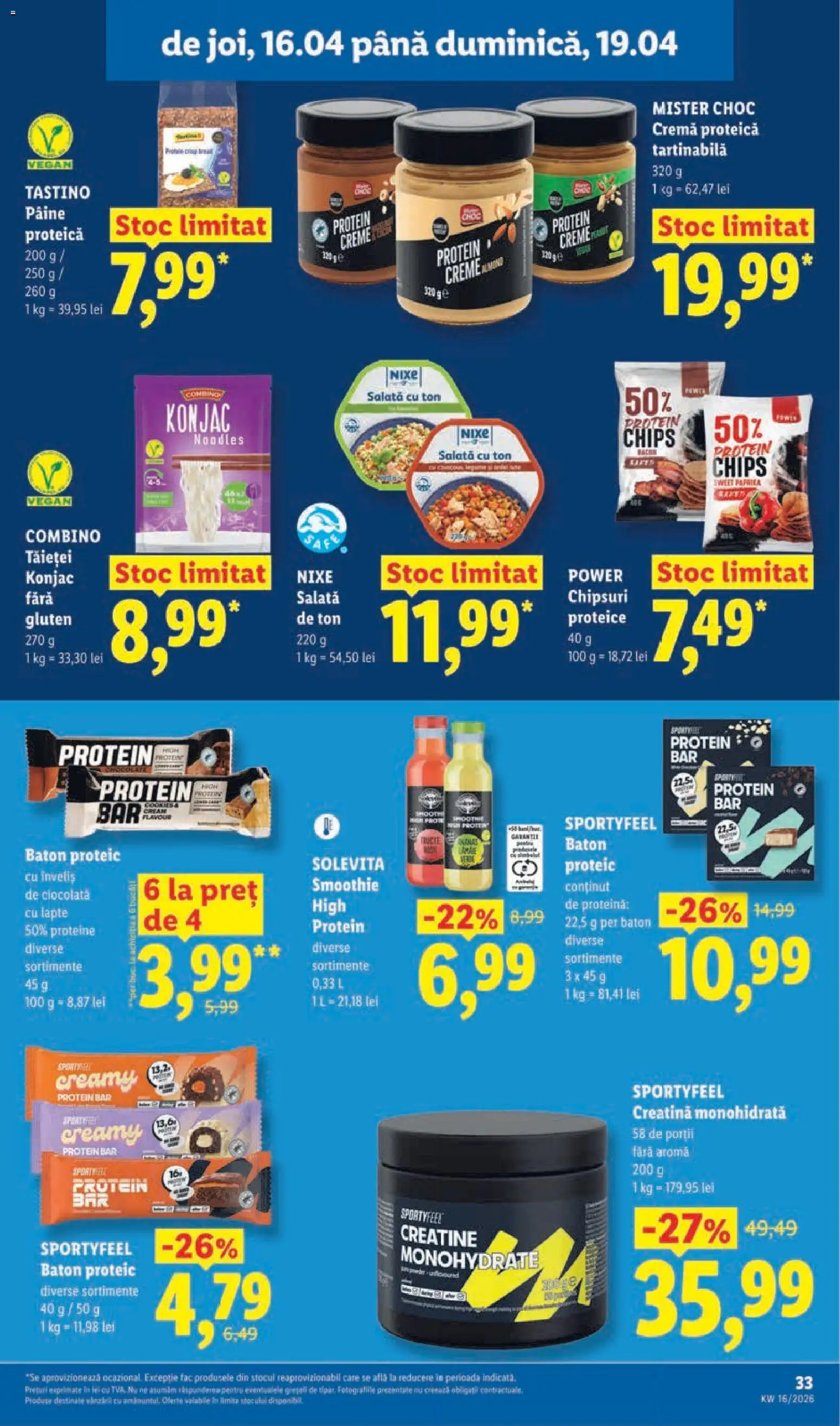 Noul catalog Lidl – valabil de la 14.04.2026 | Pagină: 33 | Produse: Masaüstü kılıfı, Chipsuri, Ayakkabı düzenleyici, Salată