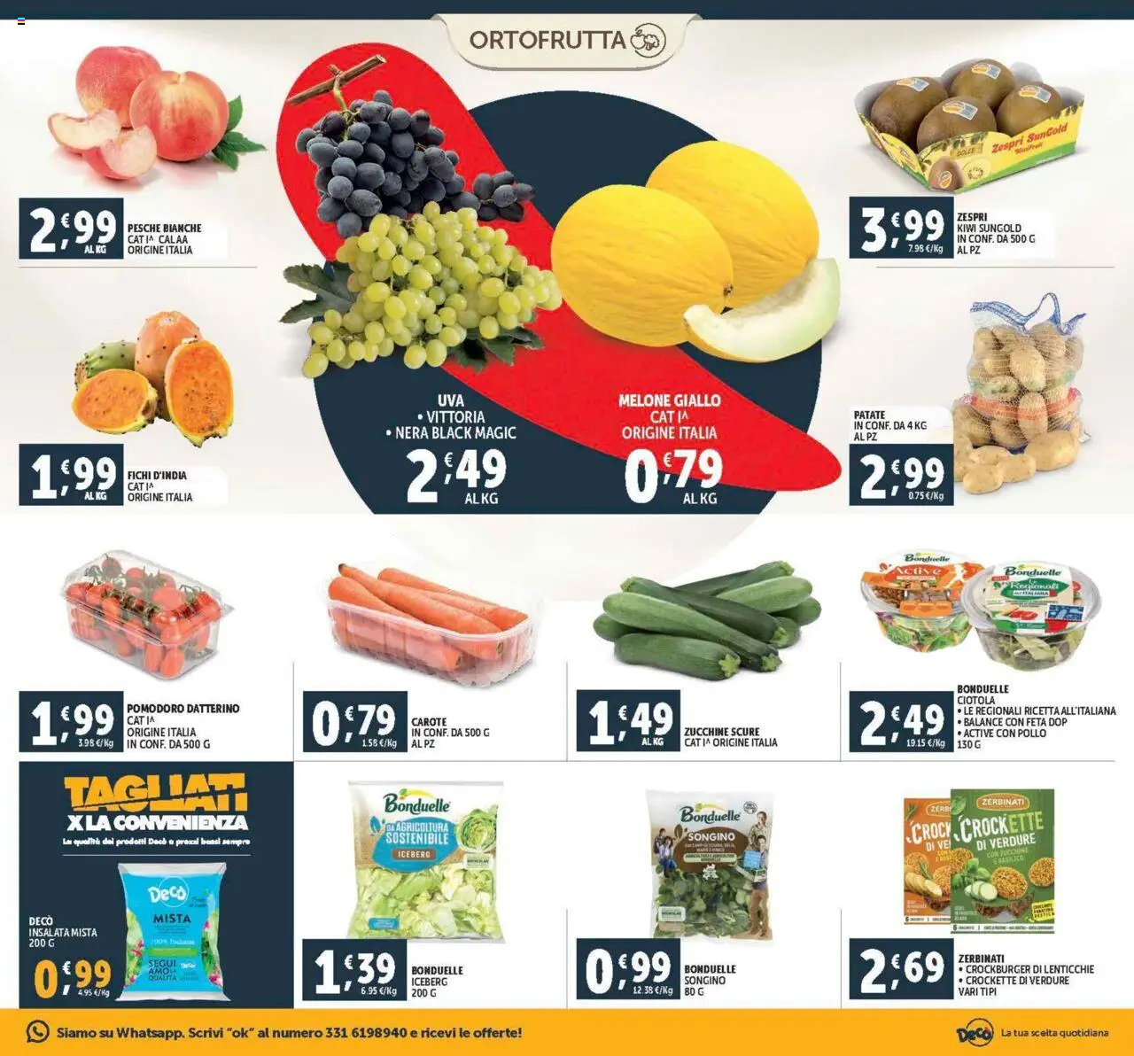 Volantino Decò del 08.08.2025 | Pagina: 5 | Prodotti: Pollo, Kiwi, Lenticchie, Verdure