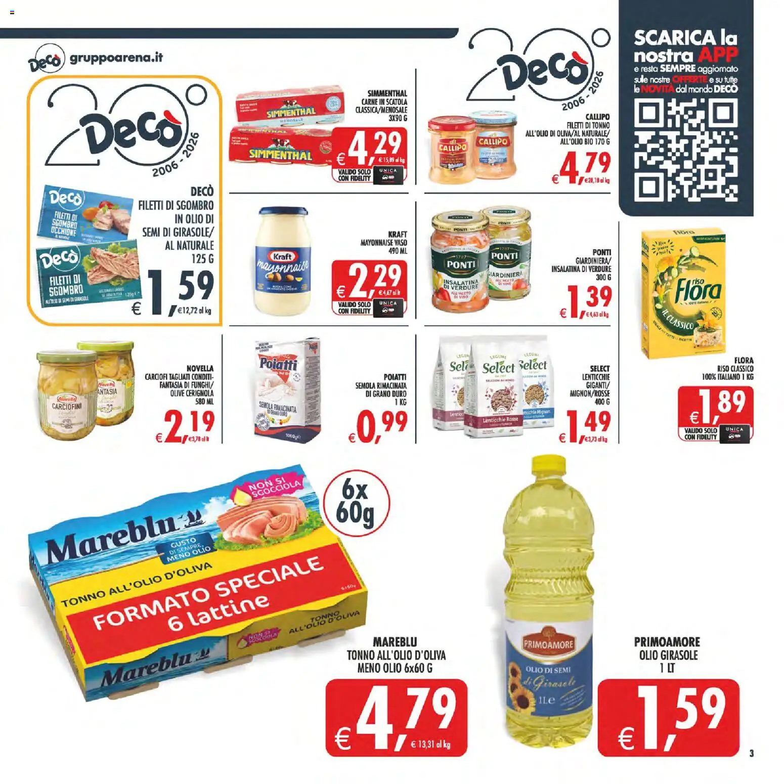 Volantino Decò del 17.03.2026 | Pagina: 3 | Prodotti: Olio, Olive, Tonno, Aceto