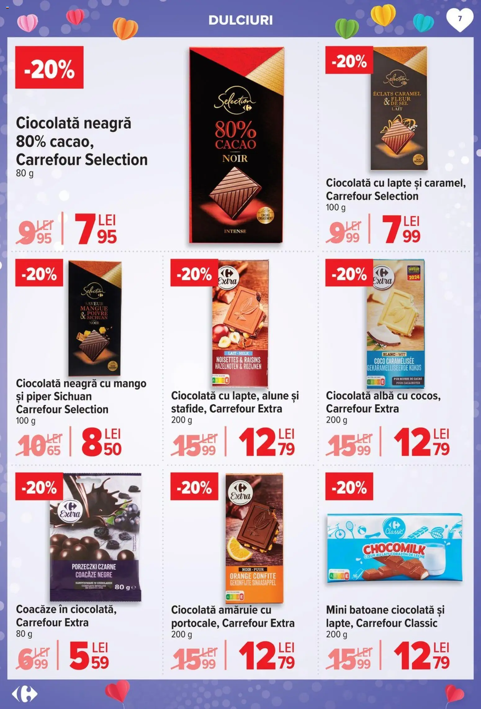 Noul catalog Carrefour – valabil de la 04.02.2026 | Pagină: 7 | Produse: Cremă, Ciocolată, Bomboane, Cacao
