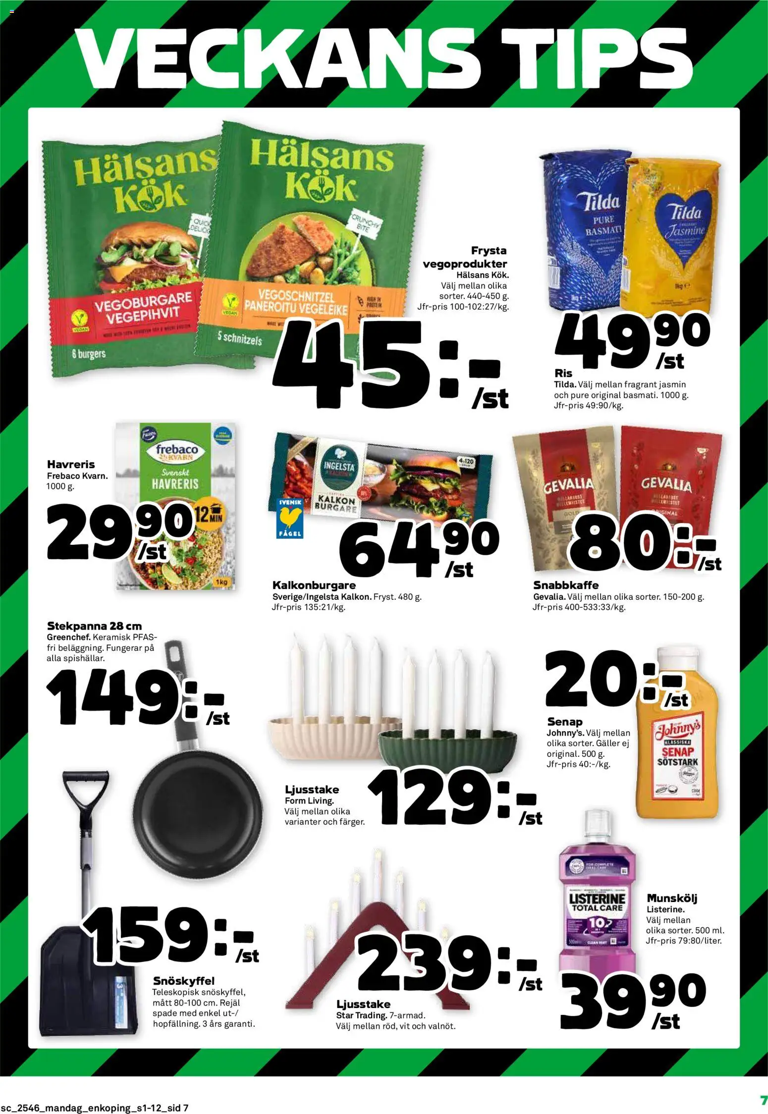 Stora Coop reklamblad aktuell från 10.11.2025 | Sida: 7 | Produkter: Munskölj, Spade, Kalkon, Stekpanna