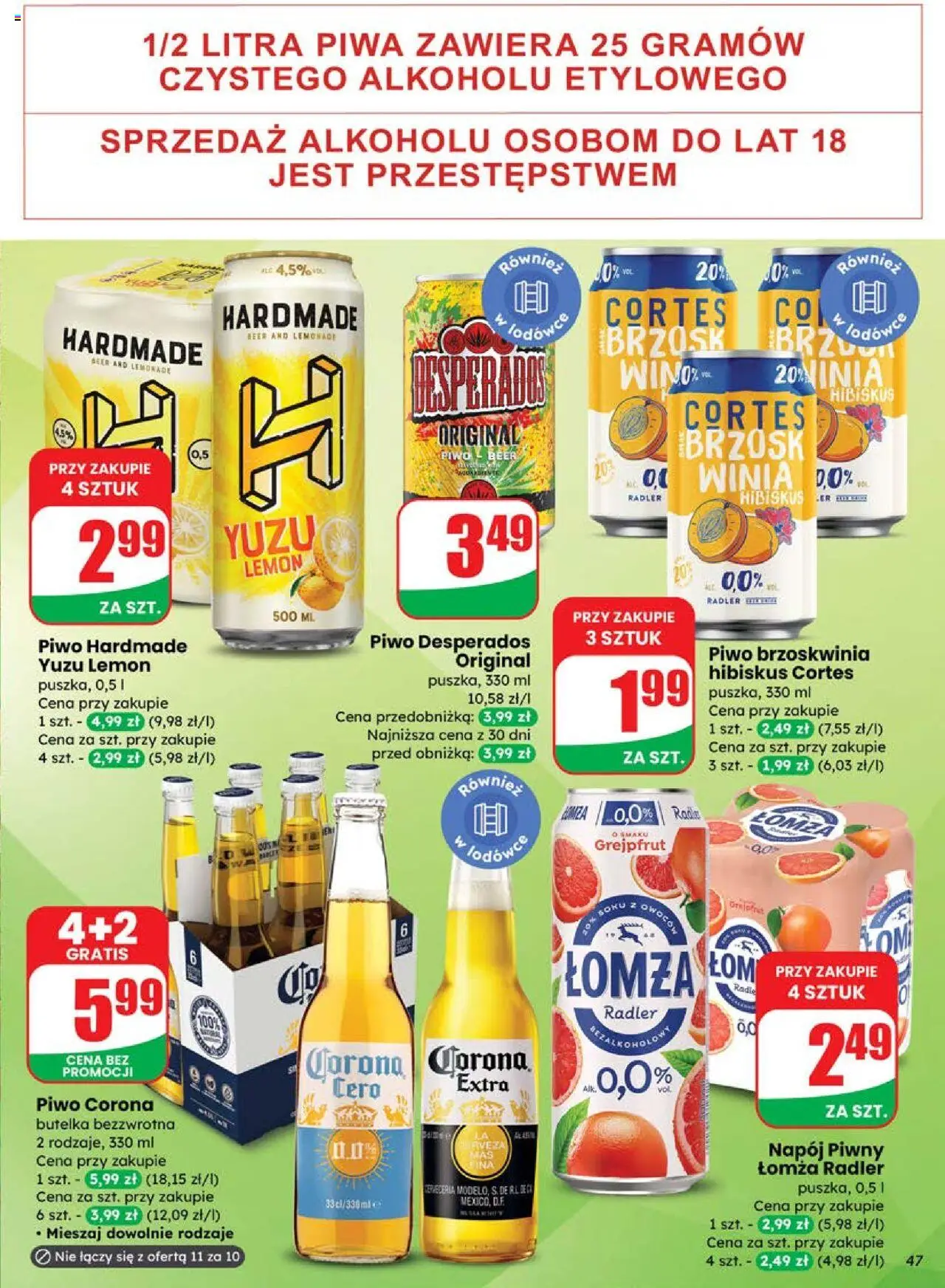 Dino Gazetka od 25.06.2025 | Strona: 47 | Produkty: Brzoskwinia, Piwo Desperados, Piwo, Grejpfrut