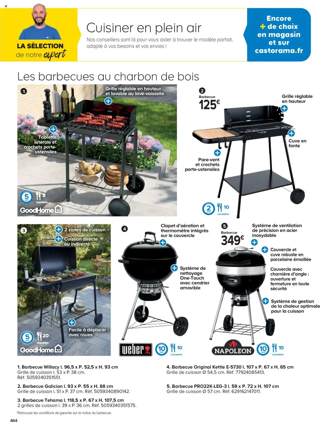 {H1} | Page: 464 | Produits: Tablette, Barbecue, Thermomètre, Charnière