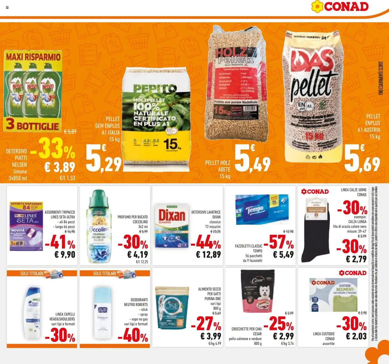 Volantino Conad del 08.10.2025 | Pagina: 33 | Prodotti: Pellet, Limone, Lavatrice, Profumo