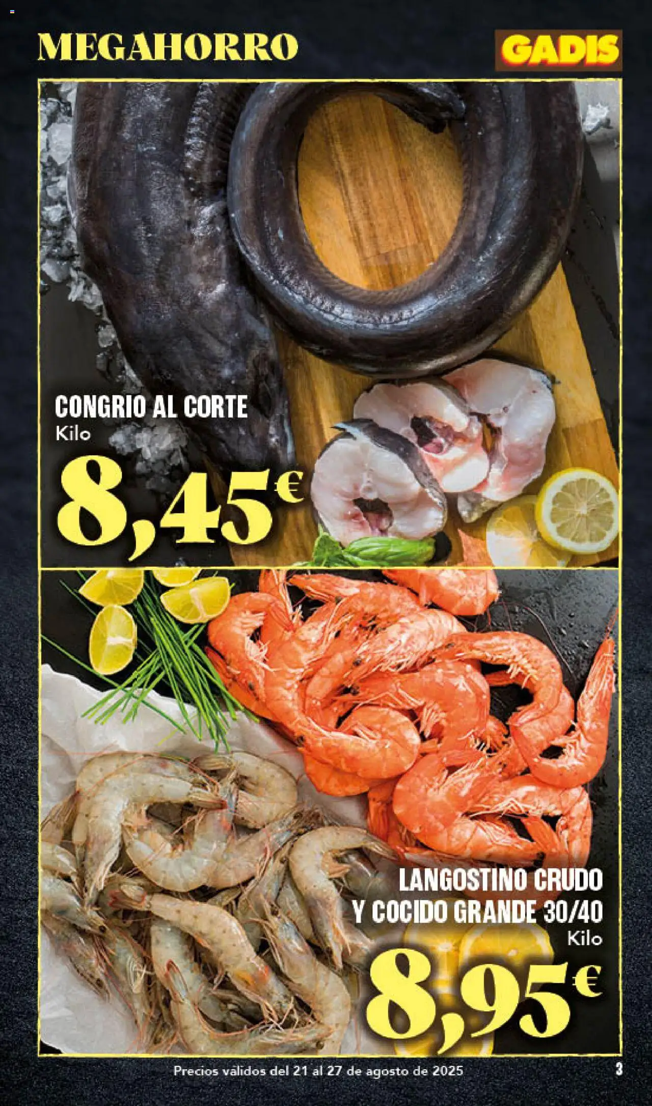 Gadis folleto │ válido desde el 21.08.2025 | Página: 3 | Productos: Langostino