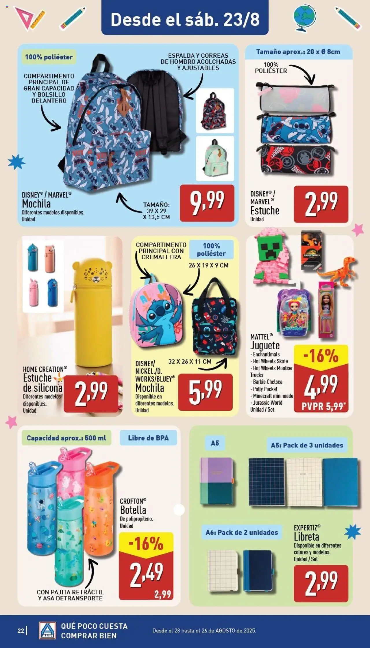 Aldi folleto Península │ válido desde el 18.08.2025 | Página: 22 | Productos: Mochila