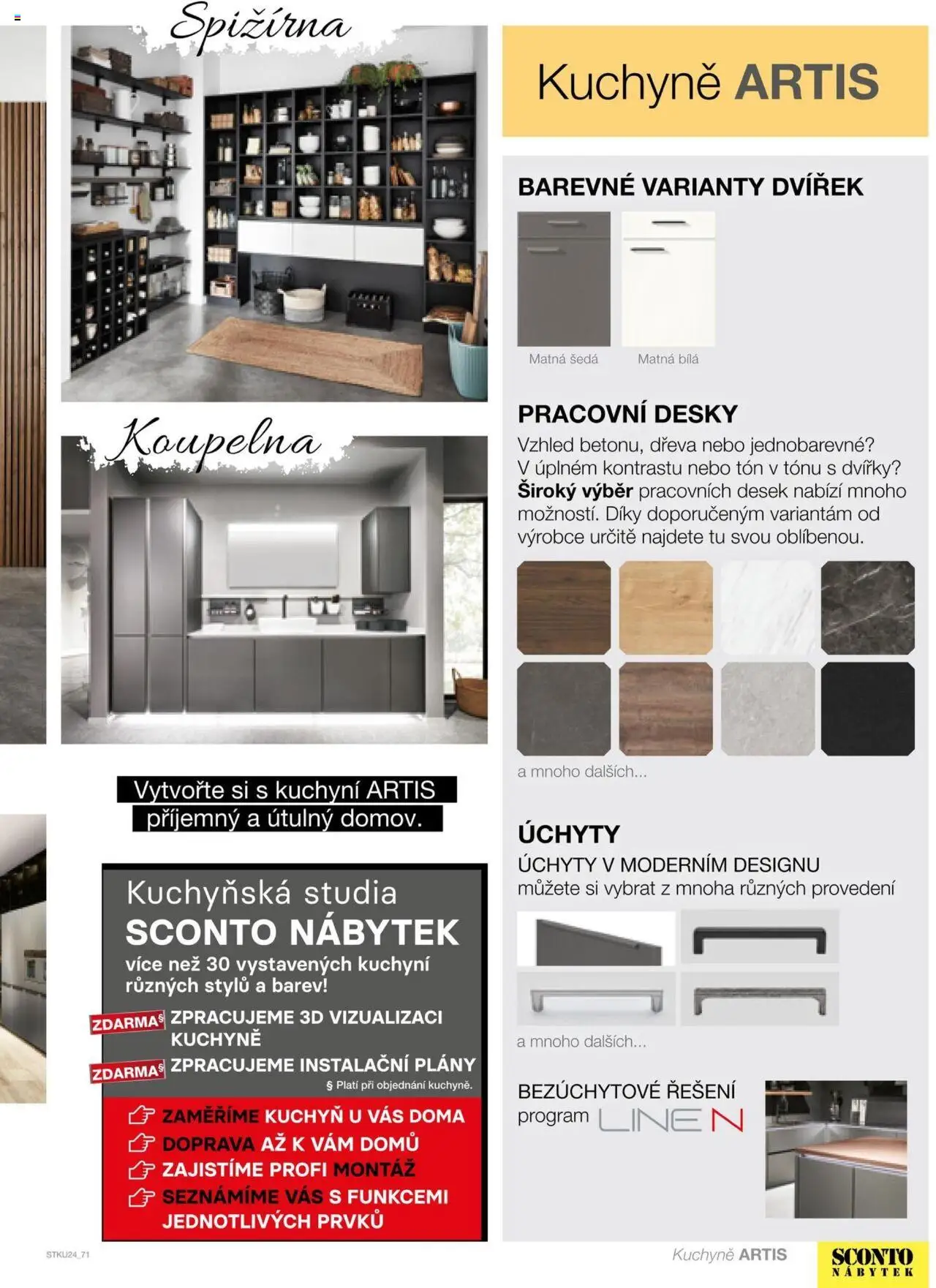 Sconto nábytek katalog - Kuchyně od 01.01.2025 | Strana: 71 | Produkty: Nábytek, Desky, Koupelna, Kuchyně