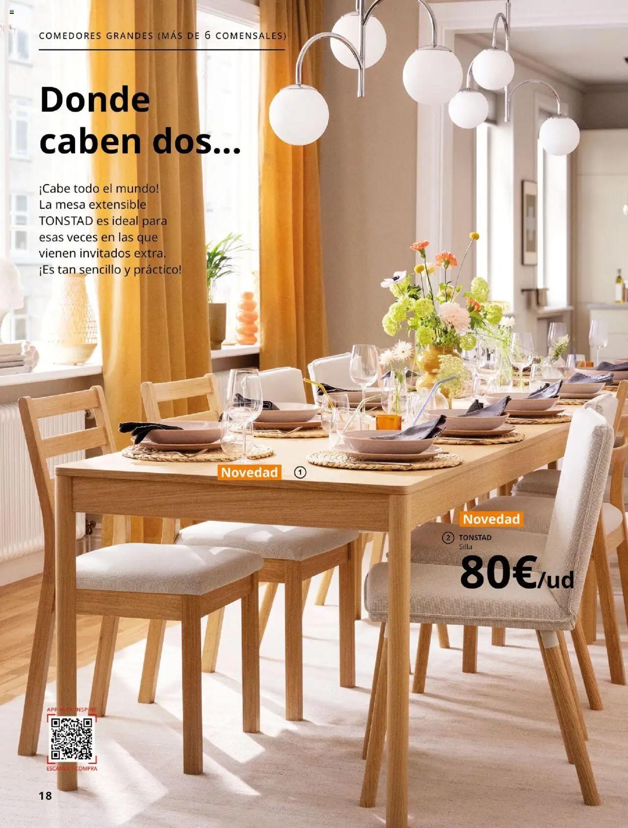Catálogo IKEA Comedores │ válido desde el 01.09.2025 | Página: 18 | Productos: Mesa extensible, Mesa, Silla