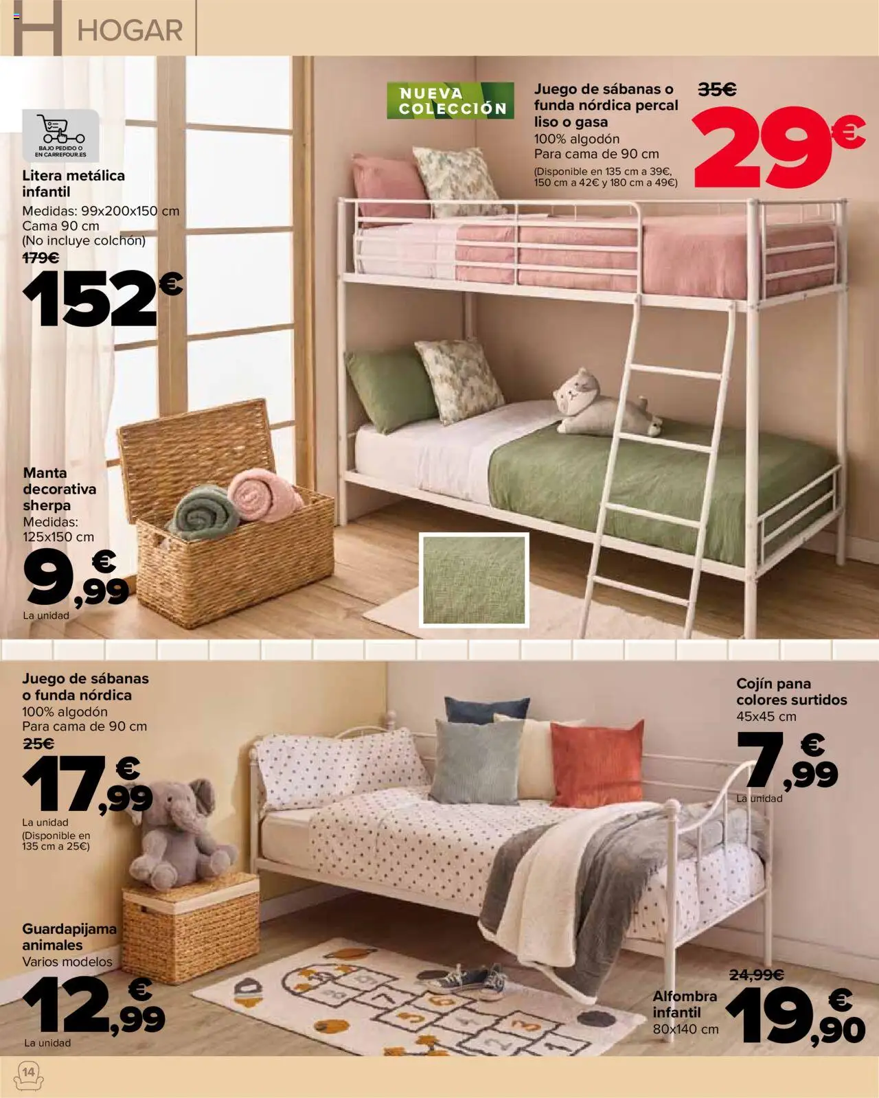 Carrefour folleto │ válido desde el 23.09.2025 | Página: 14 | Productos: Juego de sábanas, Colchon, Manta, Cojín