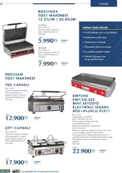 Metro Profesyonel Çözümler - 01.07.2025 tarihinden itibaren geçerlidir | Sayfa: 29 | Ürünler: Tost makinesi, Yağ, Kasa, Izgara