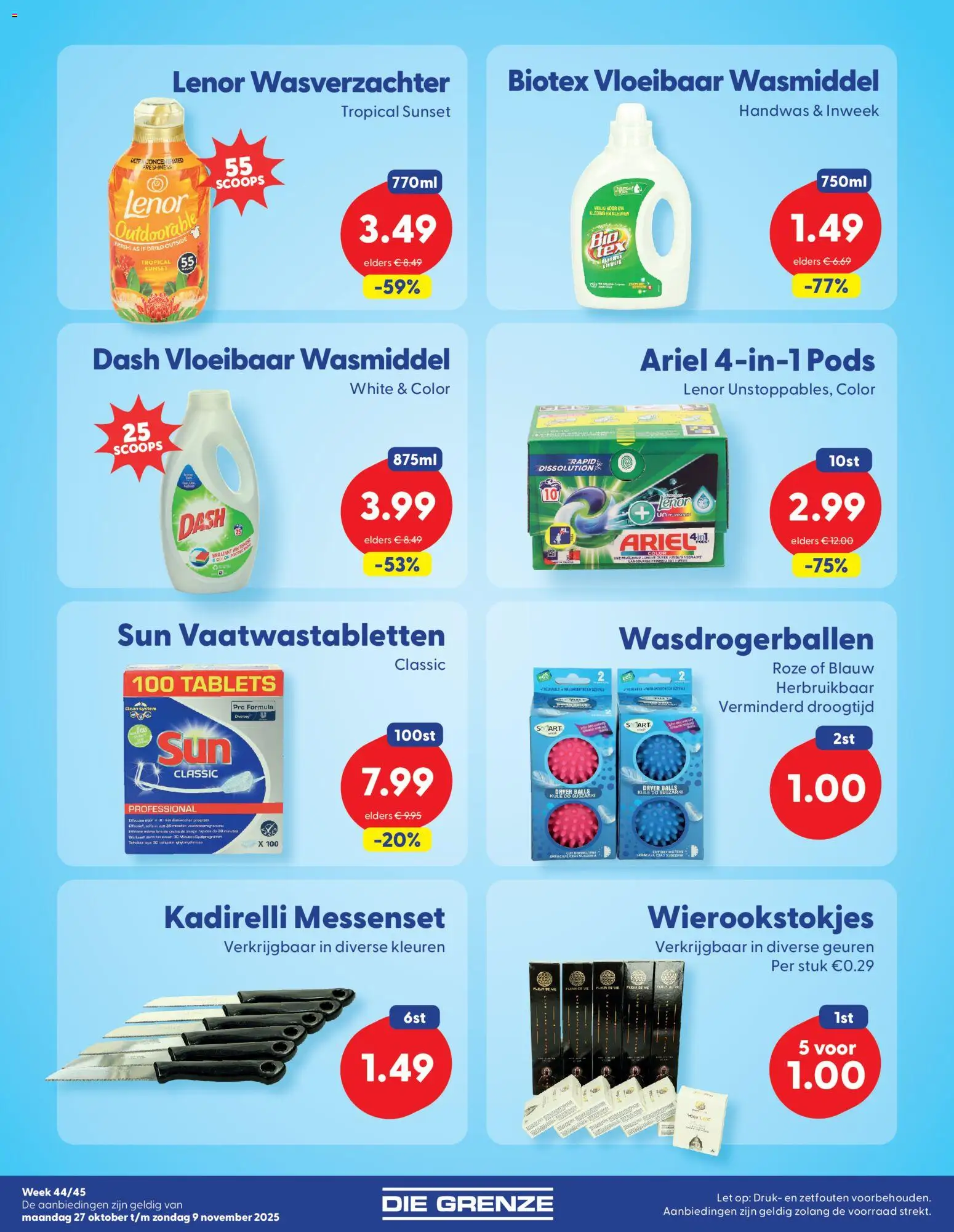 {H1} | Pagina: 6 | Producten: Wasmiddel, Wasverzachter, Messenset, Geuren