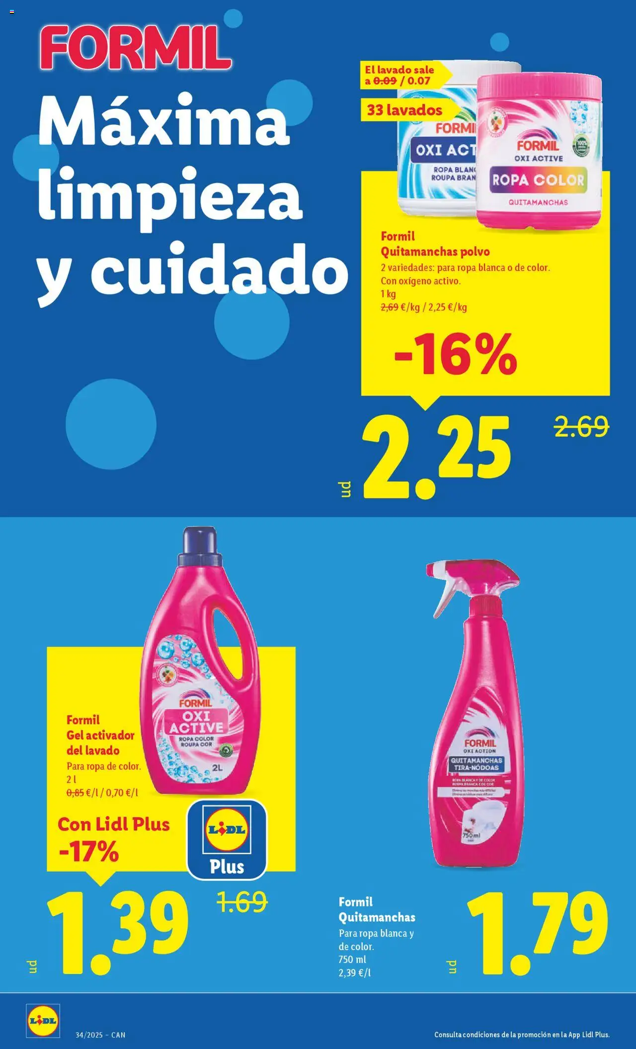 Lidl - Canarias │ válido desde el 18.08.2025 | Página: 16 | Productos: Polvo, Quitamanchas, Ropa